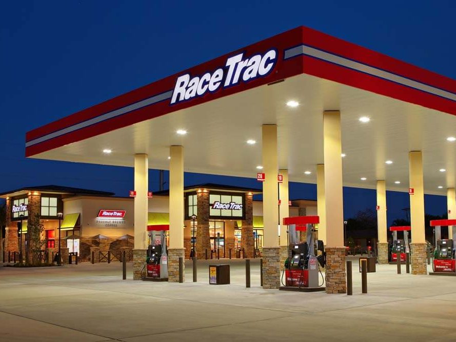 Racetrac Concrete Contractor Tampa FL (6875 W Sand Lake Rd, Orlando, FL 32819-) World's biggest Mcdonalds in the world .This building it's a two story masonry restaurant with an arcade on the second floor.